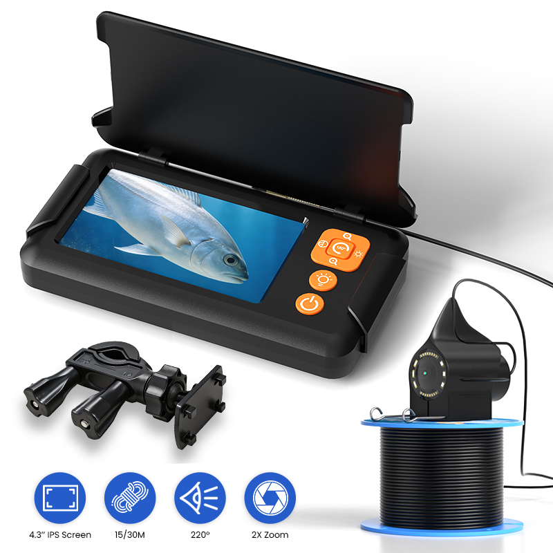 Fishing Camera - Kamera wędkarska z ekranem 4,3'', kablem
